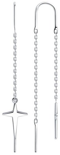 Серьги-цепочки SOKOLOV 94024813-sk23 вес 1.76 г серебро, без вставок купить,15390