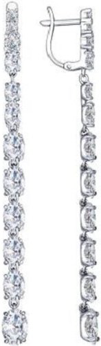 Серьги SOKOLOV 94022461 вес 5.97 г серебро, фианит купить,37976