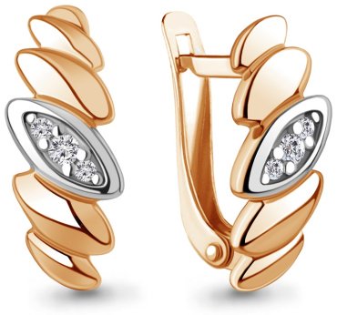 Серьги AQUAMARINE 400080А вес 2.38 г серебро, фианит купить,23408