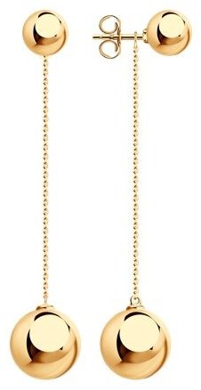 Серьги-цепочки Diamant 93-122-01474-1 вес 6.27 г серебро, без вставок купить,28745