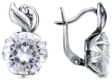 Серьги Красная пресня 33812352 вес 8.69 г серебро, фианит купить,18875