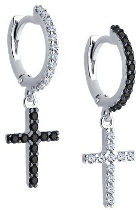 Серьги SOKOLOV 94026500 вес 2.51 г серебро, фианит купить,18500
