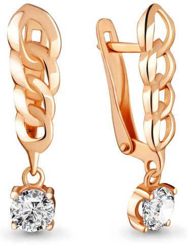 Серьги AQUAMARINE 436631 вес 2.38 г серебро, фианит купить,20638