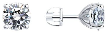 Пусеты SOKOLOV 94022997 вес 2.41 г серебро, фианит купить,12466