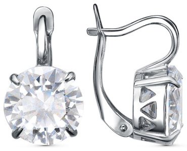 Серьги Красная пресня 33815792 вес 8.1 г серебро, фианит купить,NaN