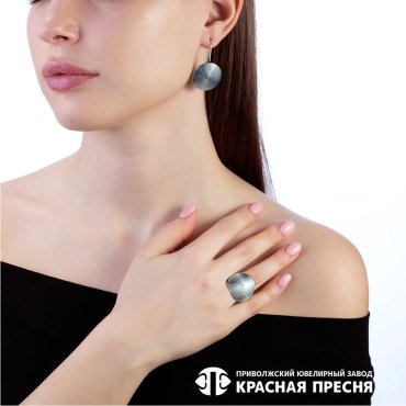 Серьги Красная пресня 33013242 вес 12.6 г серебро, без вставок купить,43999