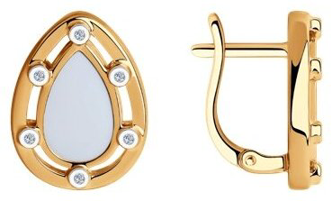 Серьги Diamant 93-120-01592-1 вес 4.33 г серебро, фианит купить,15149