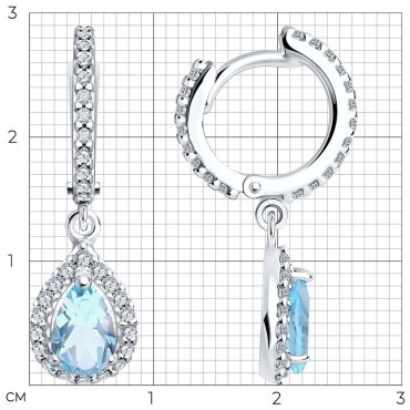 Серьги SOKOLOV 92022810 вес 3.57 г серебро, фианит купить,34699