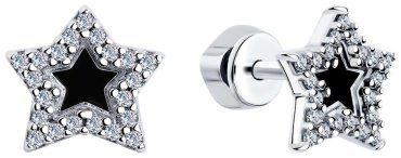 Серьги SOKOLOV 94026045 вес 1.92 г серебро, фианит купить,14975