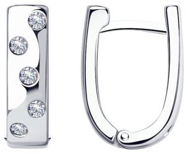 Серьги Diamant 94-120-01515-1_skazka_2 вес 4.22 г серебро, фианит купить,11700
