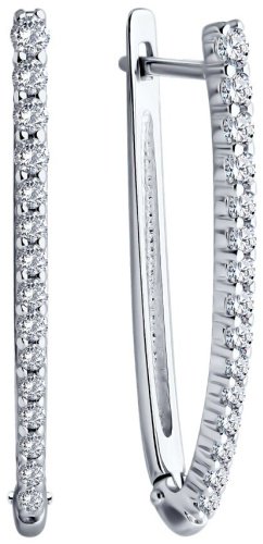 Серьги Diamant 94-120-01847-1 вес 3.31 г серебро, фианит купить,15998