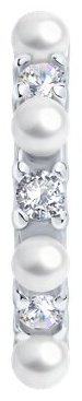 Серьги SOKOLOV 92170003 вес 0.98 г серебро, жемчуг, фианит купить,12466