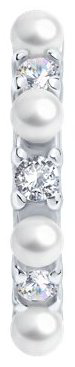 Серьги SOKOLOV 92170003 вес 0.98 г серебро, жемчуг, фианит купить,12466