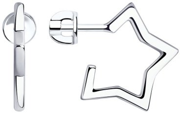 Серьги SOKOLOV 94023969 вес 2.94 г серебро, без вставок купить,NaN
