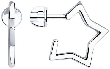 Серьги SOKOLOV 94023969 вес 2.94 г серебро, без вставок купить,NaN