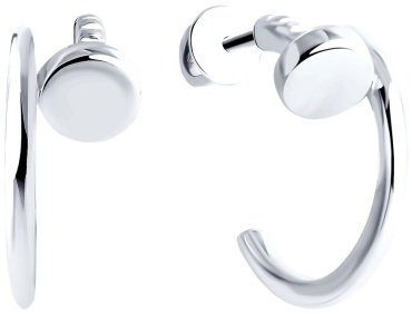 Серьги Diamant 94-122-02009-2 вес 3.55 серебро, без вставок купить,20520