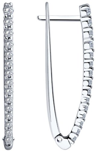 Серьги Diamant 94-120-01847-1 вес 3.31 г серебро, фианит купить,15998