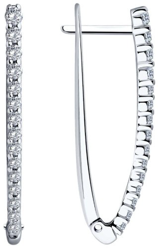 Серьги Diamant 94-120-01847-1 вес 3.31 г серебро, фианит купить,15998
