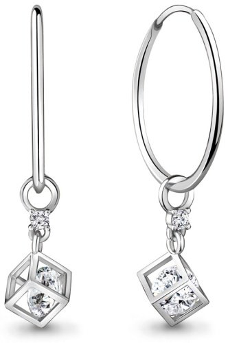Конго AQUAMARINE 48171А вес 3.02 г серебро, фианит купить,30196