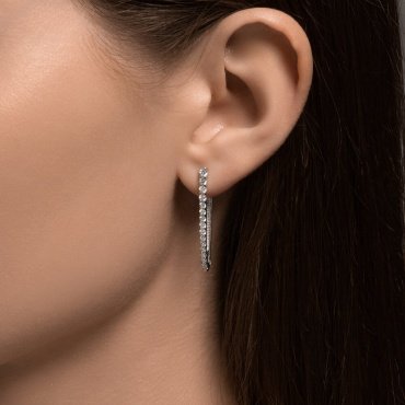 Серьги Diamant 94-120-01847-1 вес 3.31 г серебро, фианит купить,15998