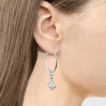Конго AQUAMARINE 48171А вес 3.02 г серебро, фианит купить,30196