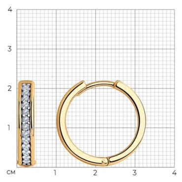 Серьги Diamant 93-120-01549-2 вес 5.2 г серебро, фианит купить,24062