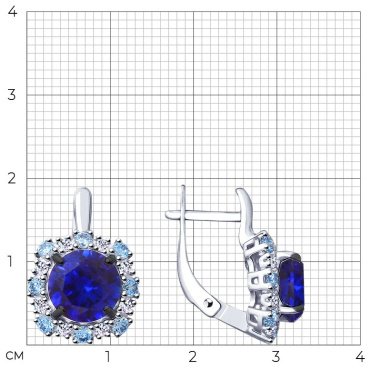 Серьги SOKOLOV 88020059 вес 4.64 г серебро, фианит купить,21655