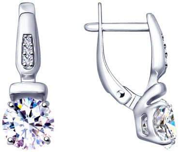 Серьги SOKOLOV 94022946 вес 3.46 г серебро, фианит купить,NaN