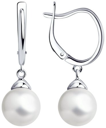Серьги Diamant 94-121-01181-1 вес 1.94 г серебро, без вставок купить,23598