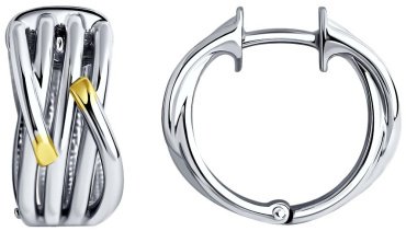 Серьги Diamant 94-120-01567-1 вес 3.14 г серебро, фианит купить,10876