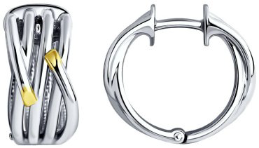 Серьги Diamant 94-120-01567-1 вес 3.14 г серебро, фианит купить,10876