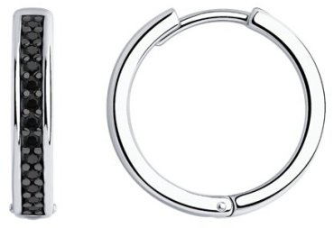 Серьги Diamant 94-120-01549-1 вес 5.14 г серебро, фианит купить,30780