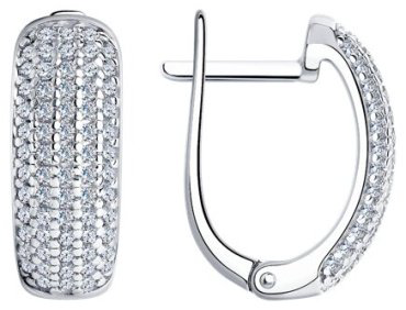 Серьги SOKOLOV 94024255 вес 3.59 г серебро, фианит купить,22500