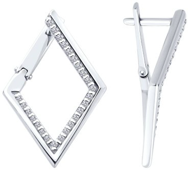 Серьги SOKOLOV 94027068 вес 4.19 г серебро, фианит купить,NaN