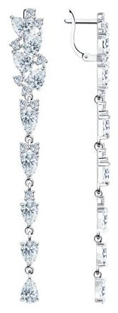 Серьги SOKOLOV 94022375 вес 7.36 г серебро, фианит купить,44298