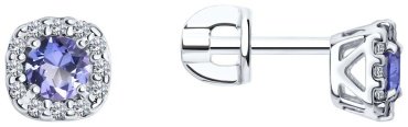 Серьги SOKOLOV 92022801 вес 1.66 г серебро, фианит купить,40014