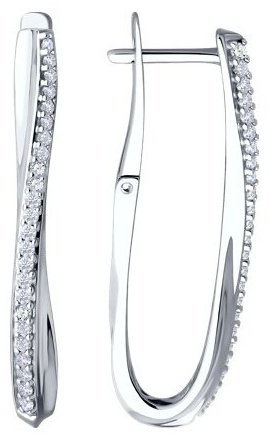Серьги Diamant 94-120-02076-1 вес 4.74 г серебро, фианит купить,30780