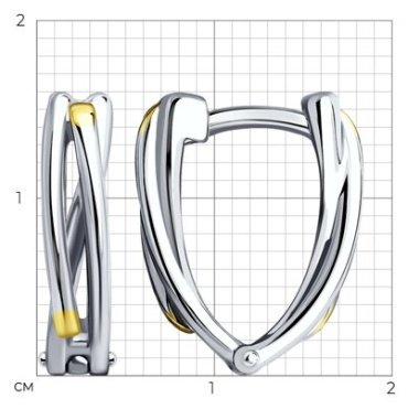 Серьги Diamant 94-120-01568-1 вес 3.14 г серебро, без вставок купить,12870