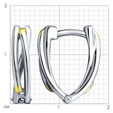 Серьги Diamant 94-120-01568-1 вес 3.14 г серебро, без вставок купить,12870