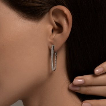 Серьги Diamant 94-120-02076-1 вес 4.74 г серебро, фианит купить,30780