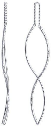 Серьги Diamant 94-120-01036-1_1 вес 1.83 серебро, без вставок