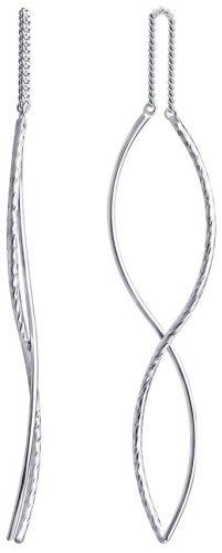 Серьги Diamant 94-120-01036-1_1 вес 1.83 серебро, без вставок