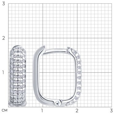 Серьги SOKOLOV 94027129 вес 3.63 г серебро, фианит купить,29400