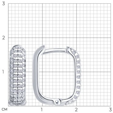 Серьги SOKOLOV 94027129 вес 3.63 г серебро, фианит купить,29400