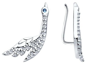 Серьги SOKOLOV 94026450 вес 2.33 г серебро, фианит купить,11593