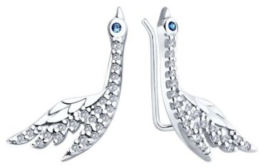 Серьги SOKOLOV 94026450 вес 2.33 г серебро, фианит купить,11593