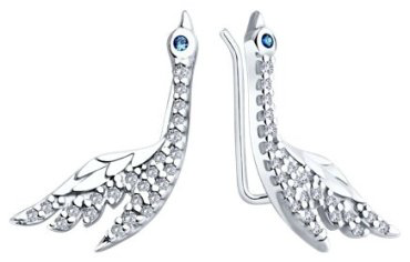 Серьги SOKOLOV 94026450 вес 2.33 г серебро, фианит купить,11593