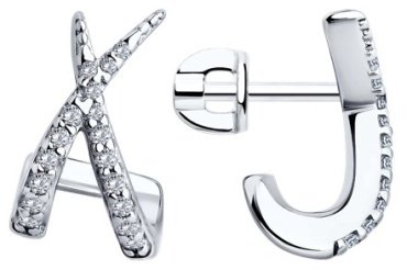 Серьги SOKOLOV 94026757 вес 3.72 г серебро, фианит купить,20362