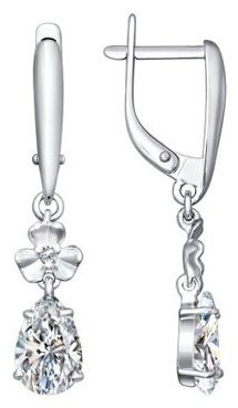 Серьги SOKOLOV 94020377 вес 3.1 г серебро, фианит купить,16794