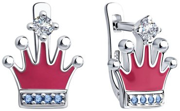 Серьги SOKOLOV 94023545 вес 2.65 г серебро, фианит купить,21497